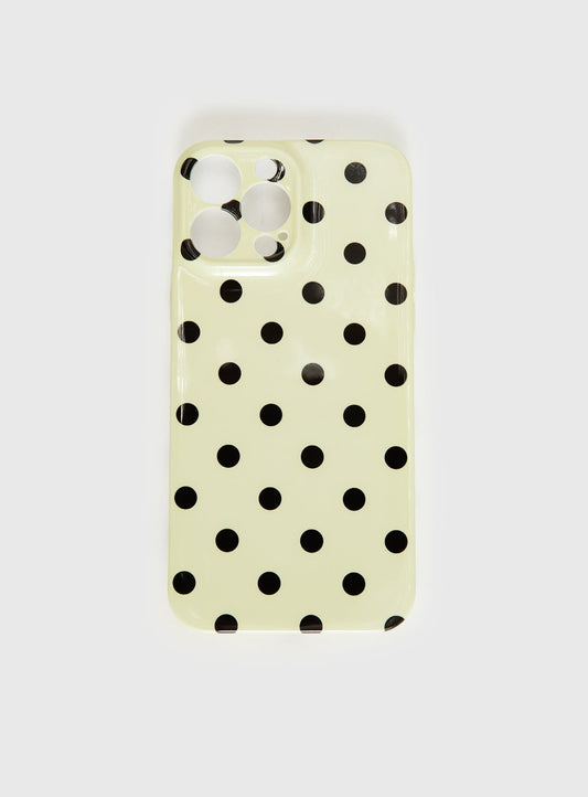 Milda iPhone Case Butter / Brown Polka
