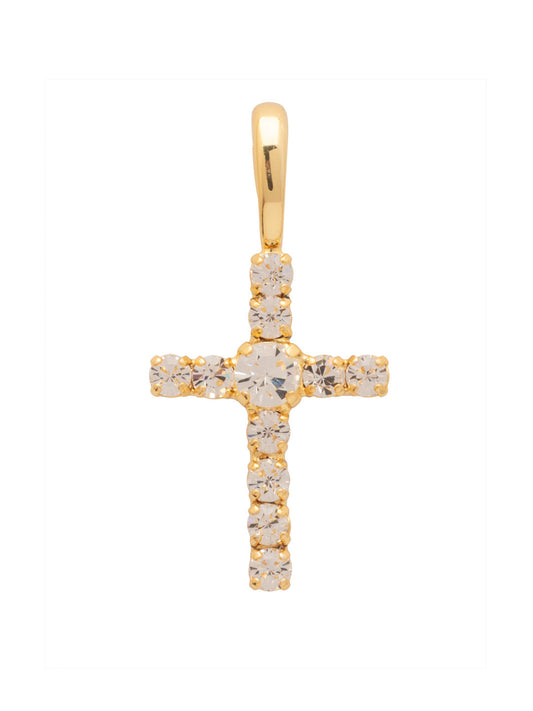 Crystal Cross Medium Charm - CFZ11BGCRY