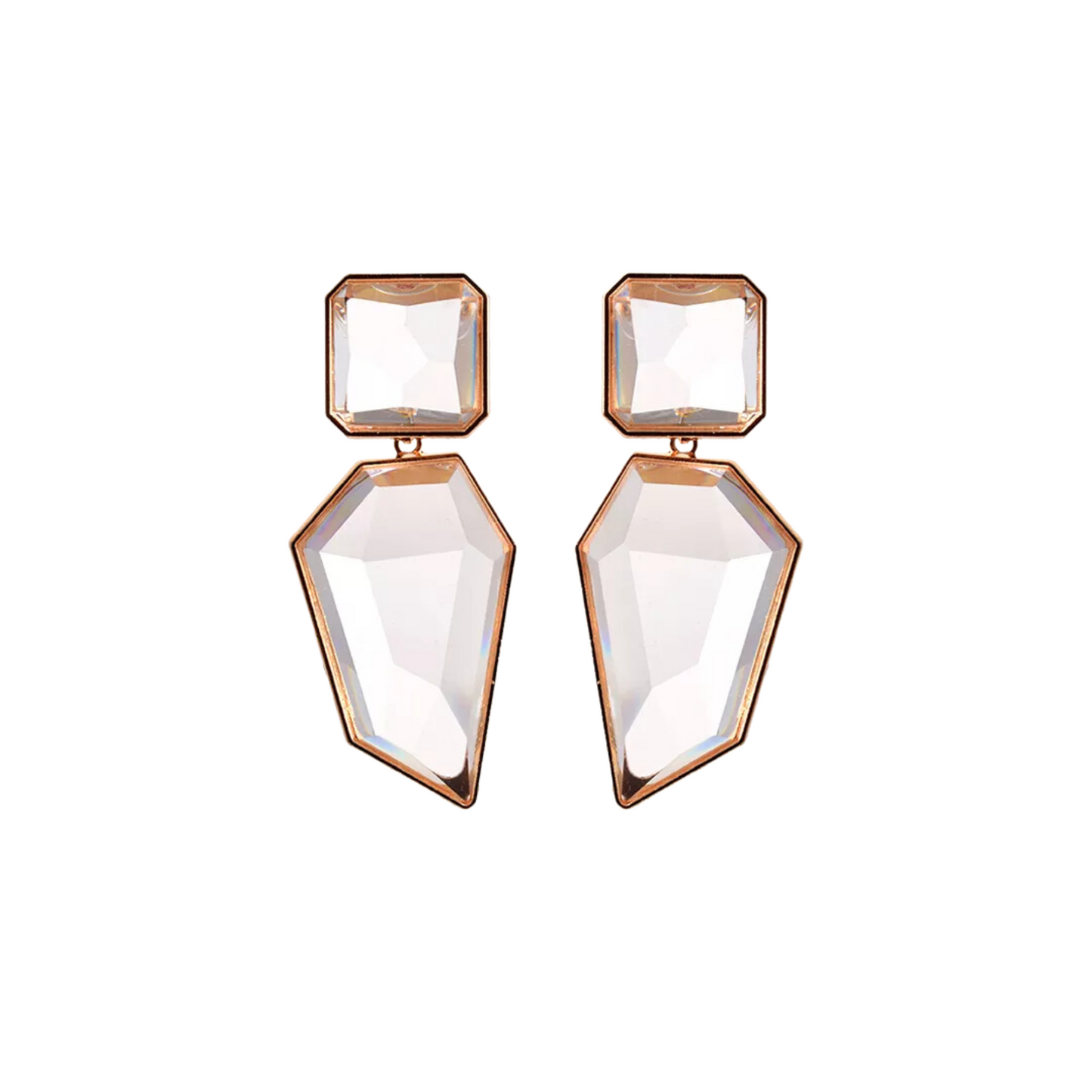Geometric Shapes Resin Drop Earrings